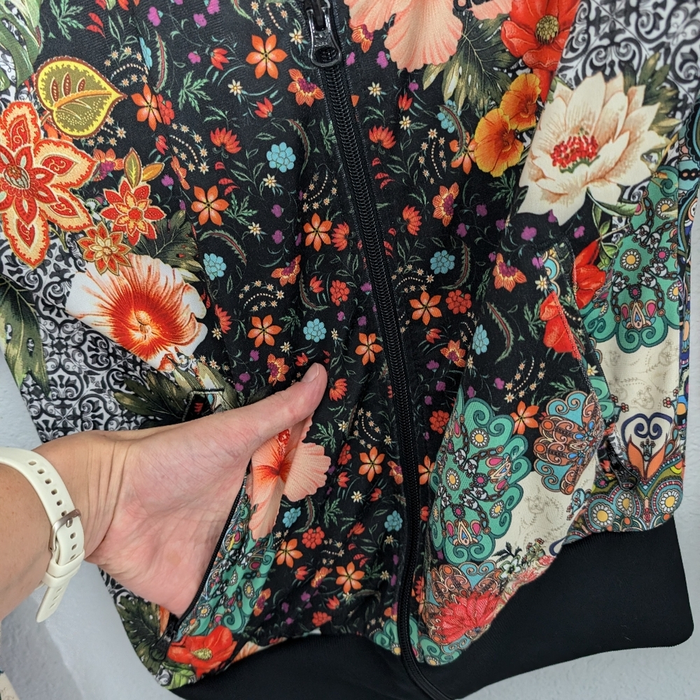Adidas Multicolor Floral Jacket - Picture 3 of 9